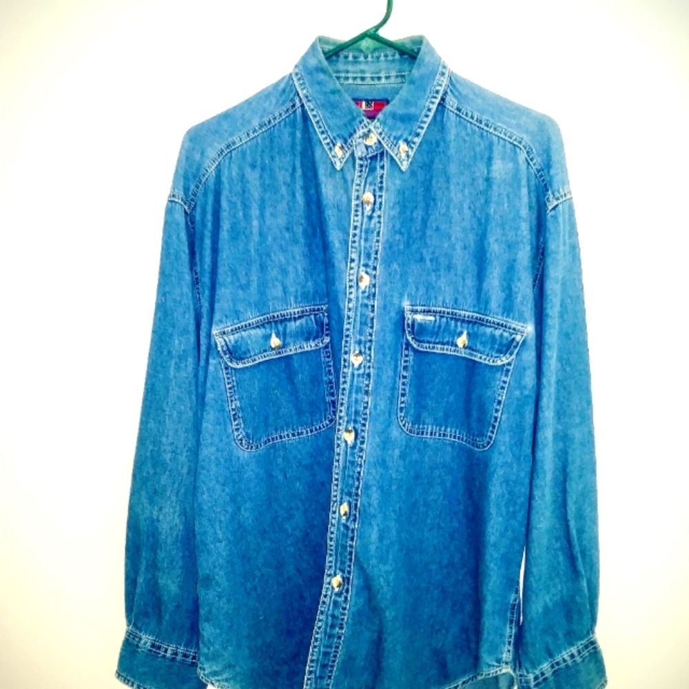 Silenzio Men's long sleeves denim shirt